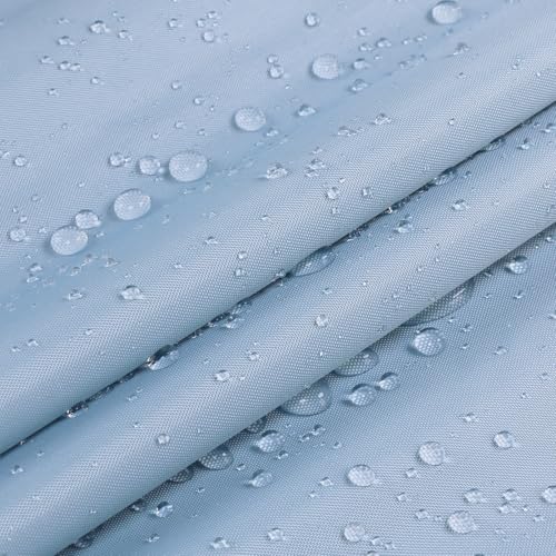 4Yard (60"×144") Marine Waterproof Fabric - Outdoor UV-Resistant Lightweight Durable Ripstop Material, UPF50+ Sun-Protection Blackout for Tarp Tent Camping Canopy, Sky-Blue - color: Sky-blue, size: 4Yard