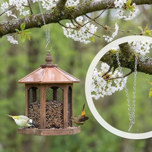 EBOOT 2 Pcs Hanging Chain for Bird Feeders, Planters, Lanterns and Ornaments (Silver,35 Inch) - color: Silver, size: 35 Inch