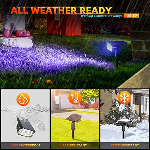 Solar Outdoor Lights,40 LEDs Color Changing RGB Solar Landscape Path Lights,USB & Solar Powered Multicoloured Spotlights,14 Colors Auto Cycling Spotlights for Yard,Garden,2 Pack - color: Multicolor, size: 2 Pack