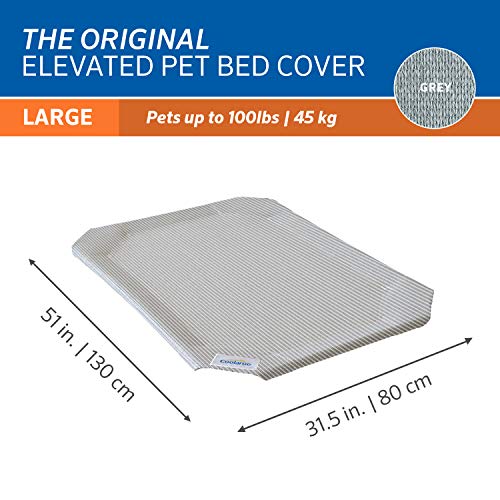 Coolaroo Original Pet Bed Replacement Cover - Grey - Large (43.5" x 31.5") (Pack of 3) - color: Grey, size: Large (Pack of 3), style: Large