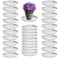30 Packs 6 Inches Clear Plant Saucers for Indoor Outdoor Use Heavy Duty Plastic Plant Trays for Planter Bulk Flower Pot Drip Trays to Catch Water, 4 to 20 Inch - size: 6 Inches