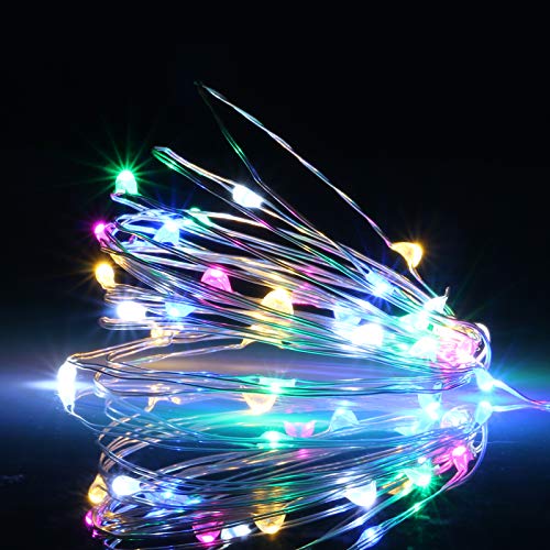 XINKAITE Waterproof LED String Lights - Fairy Starry Lights for Indoor & Outdoor DIY Decoration, Home Parties, Christmas Holiday (10FT/3Meters, Multicolor) - color: Multicolor, size: 10ft