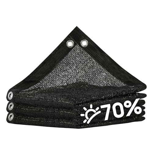 ColourTree 70% Black Shade Cloth Custom Size 2FT x 5FT Mesh Tarp, UV Resistant Netting with Upgrade Grommets for Plant Cover, Greenhouse, Chicken Coop, Barn, Kennel, Garden. (We Make Custom Size) - size: 2' X 5' Custom Size