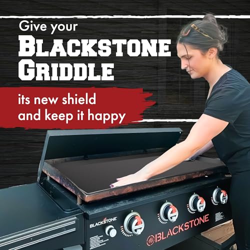KITCHEN PERFECTION 17" Premium Silicone Griddle Cover Mat for Blackstone Griddle 17 Inch - Hermetic Protection from Rust & Debris All Year, Fits All Blackstone 17 Inch Models - Food Grade Silicone - color: Black 17 inch