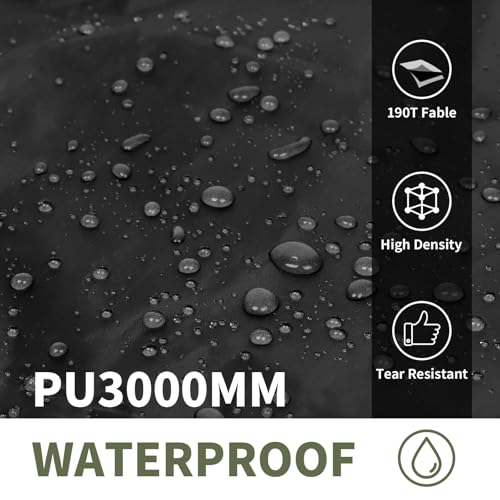 Frelaxy Tent Footprint, Waterproof Camping Tarp, Durable Tent Floor to Elevate Your Camping, Hiking, Backpacking, Hammock, Beach Experience - color: Black, size: 2 Person—56'' x 80''