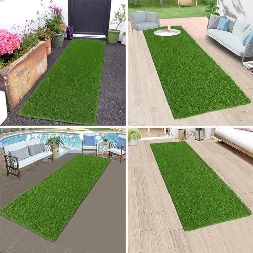 Bsmathom Artificial Grass Rug - Indoor/Outdoor, Fake Grass Turf for Patio, Balcony & Garden - 2x6Ft - size: 2x6 Feet