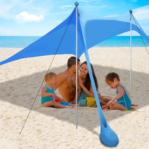 Lineshading 2 Packs Beach Tent Poles Adjustable Tarp Camping Poles 31 to 87 Inch Accessories for Sun Sails Canopy, Parties, Camping, Fishing, Hiking Outdoor Sport Activities