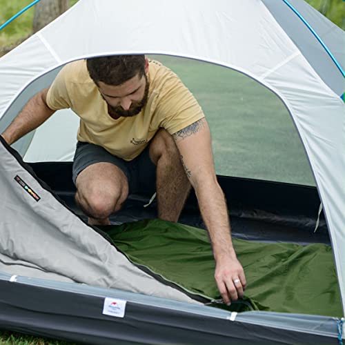 Naturehike Lightweight Compact Sleeping Bag, 59℉/32℉ Envelope Ultralight Backpacking Sleeping Bag Portable, Waterproof with Compression Sack for Cold&Warm, Camping, Traveling, Hiking - color: Navy Green