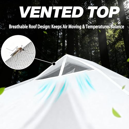 SANWAY 10x10 Pop Up Canopy Tent with Sidewalls x 4 – Easy Setup Canopy Tent, Waterproof, UV-Resistant, Portable with Carry Bag for Outdoor Events, Camping, and Backyard Parties – White - color: White (Canopy with 4 Sidewalls)