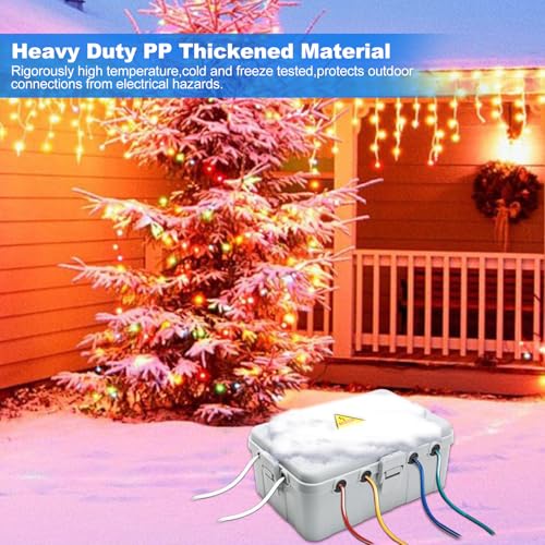 Hrensaw Large Outdoor Electrical Box(12.5x8.5x5inch),IP54 Waterproof Outdoor Outlet Covers,Weatherproof Extension Cord Covers Protect Outlet,Plug,Timer,Power Strip,Holiday Light,Grey - color: Grey, size: Large