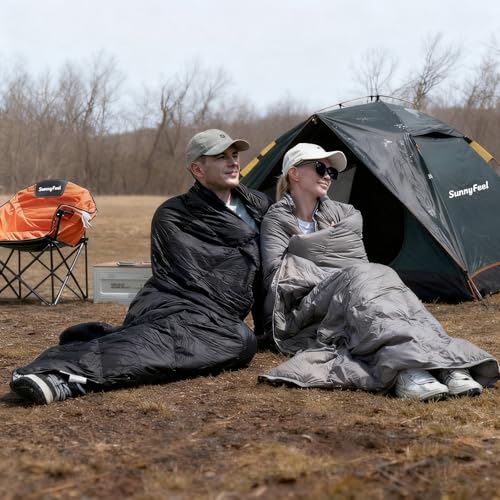 SUNNYFEEL Outdoor Camping Blanket,52"x78", Lightweight Down Waterproof Nylon Blanket Quilt for Traveling Hiking Picnic Stadium Beach Party，Black - color: Black