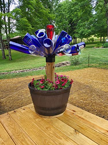 USA Made - 4X4 Post Awesome Blossom 49 Wine Bottle Tree FITS 4X4 Post~ Gardener Design Special - Solid Welded bottletree Yard and Garden