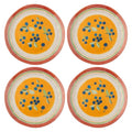 Karma, 8.75 inches Melamine Salad Plates Set of 4, Reusable Dishwasher Safe Plates for Outdoor and Indoor, Blueberries - color: Blueberries
