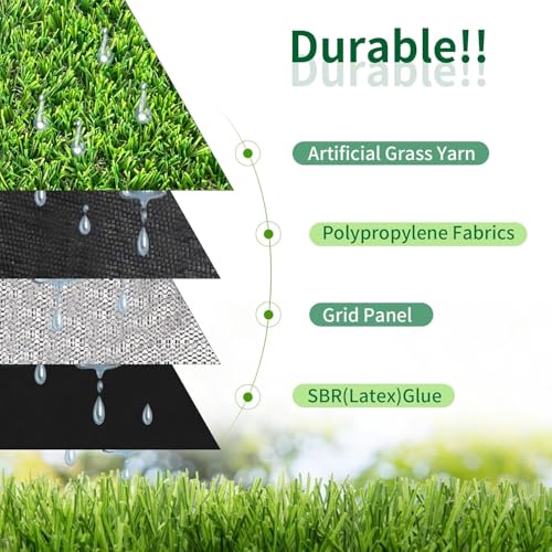 SunVilla SV5.5'X6.5' Realistic Indoor/Outdoor Artificial Grass/Turf 5.5 FT X 6.5 FT (35.75 Square FT) - size: 5.5 FT x 6.5 FT (35.75 Square FT)