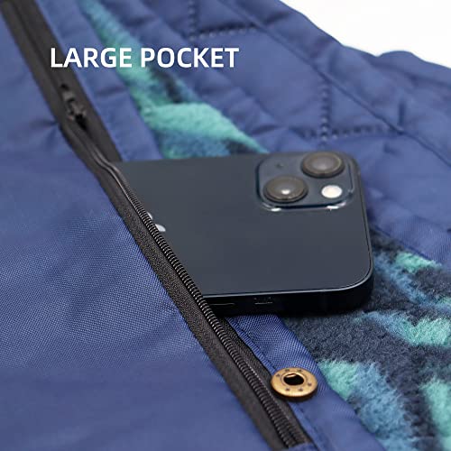 Large Outdoor Waterproof Blanket Extra Thick Fleece Stadium Blanket for Camping, Car, Pet, Picnics - Windproof, Wearable, Machine Washable 80" x 58" (Jungle) - color: Jungle Green