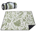 Picnic Blankets Waterproof Foldable Extra Large,80"x 80" Outdoor Beach Blanket Sandproof,3-Layer Lightweight Handy Mat Tote Picnic Camping Rugs for Outside Your Rv (Botanical Fern Plant) - color: Picnic Blankets 7