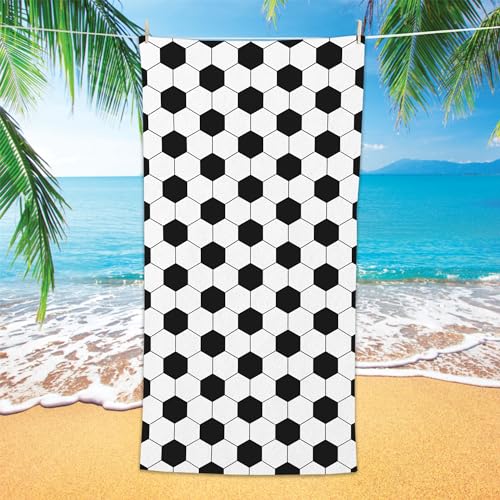 Bonsai Tree Football Beach Towel, Black White Microfiber Bath Towel for Women, Sand Free Quick Dry Travel Towels Large Football for Women Yoga Sports Adults 30" X 60" - color: Football, size: 30"x60"