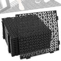12 Pcs Drainage Mat Modular Interlocking Cushion 11.8" x 11.8" Garage Floor Tiles Non-Slip Splicing Rubber Floor Tiles for Drain, Deck, Pool, Outdoor/Indoor (Black) - size: 11.8" x11.8" Black