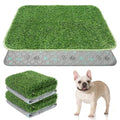 KOOLTAIL Dog Grass Pad with Washable Pee Pads for Puppy Potty Tray,2 Pack 20"*25" Soft Artificial Turf Multipurpose Reusable Grass Patch Pads for Dogs Litter Box, Leakproof for Doggie Training Indoor - size: 20" X 25" (2 Pack)