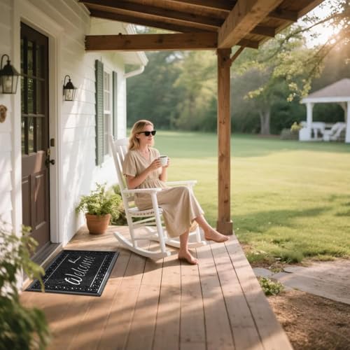 Yimobra Welcome Mat, Heavy Duty Durable Door Mats for Home Entrance Outdoor Indoor, Front Doormat for Outside Patio Floor Entry Porch Garage Office, Waterproof, Low Profile, 29.5 x 17, Black - color: Black, size: 29.5x17 Inch