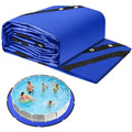 18FT Round Pool Liner Pad for Above Ground Pools, 165 GSM Thickened Puncture-Resistant Under Mat (19FT Actual), Heavy-Duty Underlayment with Metal Grommets - size: R18FT