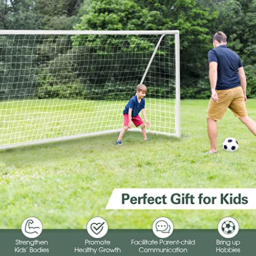 Soccer Goal, 12FT x 6FT/6FT x 4FT All-Weather Soccer Net with Frame, Quick Set-Up, Resilient Netting, Portable Soccer Goals for Backyard School Kids Soccer Training - size: 12FT x 6FT