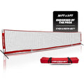 PowerNet Soccer Tennis Net, Portable Instant, Indoor Outdoor, Metal Collapsible Base Weighted, Durable Vertical Bow Posts, Quick Setup Easy Folding Storage, 1 Net + 1 Carrying Bag - size: 18 ft x 3 ft