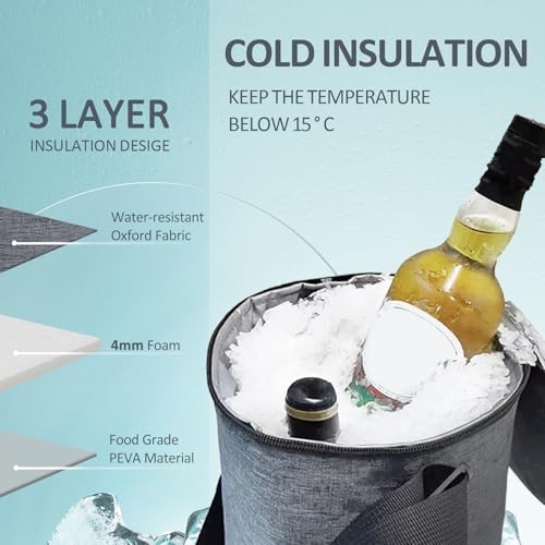 All-in-One Party Cooler Bag with Folding Design and Insulated Compartments -GETTOONE Ideal for Tailgating and Outdoor Events! - size: 7.8 X 12.5 Inch