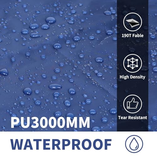 Frelaxy Tent Footprint, Waterproof Camping Tarp, Durable Tent Floor to Elevate Your Camping, Hiking, Backpacking, Hammock, Beach Experience - color: Dark Blue, size: 1 Person—33'' x 80''