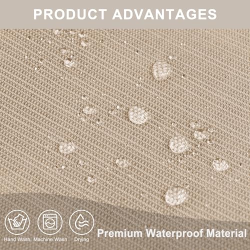 Dog Bed Covers Replacement Washable, Waterproof Dog Bed Cover with Zipper, 36Lx27Wx3H inch Durable Oxford Pet Bed Cover for Outdoor/Indoor Use, Cover Only, Khaki - color: Khaki, size: 36*27*3 inch
