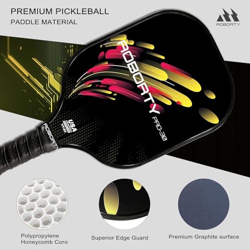 AOBORTY Pickleball Paddles 4 Pack - USAPA Light Graphite Premium Rackets Fiber Face & Polymer Honeycomb Core Pickleball Set with 4 Outdoor Indoor Balls Including Portable Carry Bag - color: Phoenix Tail