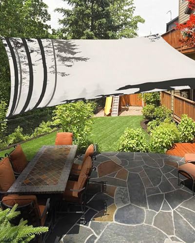Abstract Sun Shade Sail 6.5' x 10' Forest Walking Bear Silhouette Natural Scenery Waterproof Sun Shade Rectangle UV Block Canopy Awning Outdoor Sunshade for Patio Porch Pergola Deck Backyard Garden - color: Khaki Black, size: 6.5' x 10'
