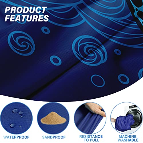 Famstar Beach Blanket Oversized Extra Large 78" X 81",Waterproof Sandproof Beach Blanket 1-7 Adults Lightweight Durable for Travel Camping Hiking Picnic - color: Turtle, size: 78" X 81"