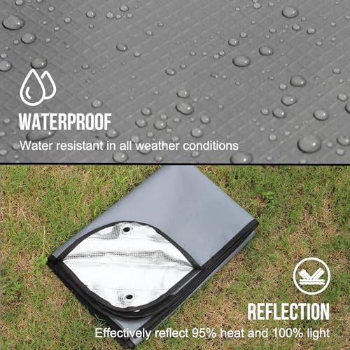 LYN Heavy Duty Emergency Blanket Survival Gear Waterproof Insulated Blanket Emergency Tarp for Camping, Hiking, Bushcraft - color: Gray