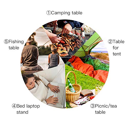 Small Camping Tables That Fold Up Lightweight Aluminium, Beach Tables for Sand Foldable, Camp Tables Portable Foldable, Portable Picnic Table for Outdoor, Camping, Picnic, Hiking, Backpacking