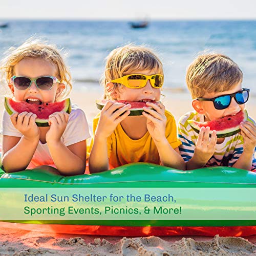 Beach Tent - Sun Shelter for Shade with UV Protection and Water-Resistant Coating for Sports Events and More with Carry Bag by Wakeman Outdoors - color: Green