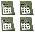 Mytee Products (4 Pack) 6' x 8' Green Canvas Tarp 12oz Heavy Duty Water Resistant - color: Green (4 Pcs), size: 6' x 8'