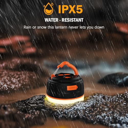 Yonktoo Rechargeable LED Camping Lantern 1000LM, 300H Runtime, 6400mAh, IPX5 Waterproof Tent Light for Camping, Hiking, Power Outages, Home, Emergency Use - Wireless Remote Edition,Orange - color: Orange, size: Wireless Remote Edition