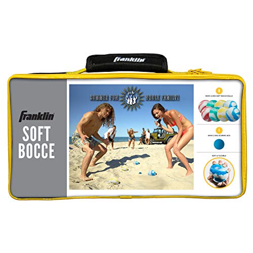 Franklin Sports Bocce Ball Set — 8 All Weather Bocce Balls and 1 Pallino — Beach, Backyard Lawn or Outdoor Party Game — Professional, American, and Starter Set Options - style: Family
