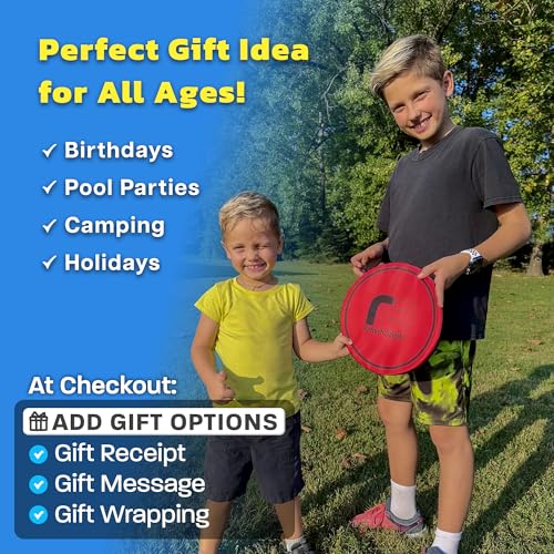 Soft Flying Disc for Kids: Easy To Use Beach Disc - Durable Design Floats On Water! Beach Toys, Pool Toys & Frisbbee for Adults Outdoor Fun Pool Toy - Boy Gifts & Girls Ages 5 6 7 8 9 10 11 12 13 14 - color: Red