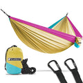 Double Hammock by Bear Butt - color: Yellow / Sky Blue / Pink