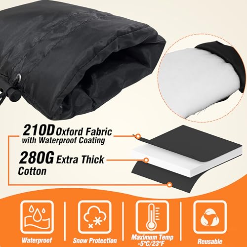 Gardzen 4 Packs XL Outdoor Faucet Cover for Winter Freeze Protection, Spigot Covers Winter Insulated, Hose Big Cover 8" W x 10" H - size: 4-Pack 8" W x 10" H