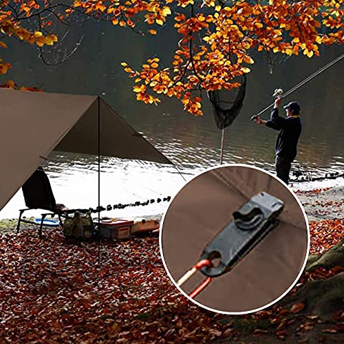 KALINCO Camping Tarp Waterproof, 10X12FT Hammock Rain Fly Tarp Tent, Multifunctional Tent Footprint, Lightweight and Compact for Backpacking, Hiking (Coffee-10X12FT) - color: Coffee-10x12ft