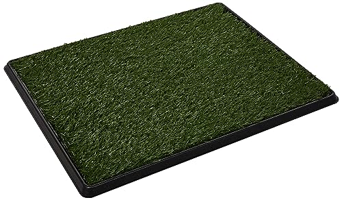 Artificial Grass Puppy Pee Pad for Dogs and Small Pets - 20x25 Inch, Reusable 3-Layer Turf Pads for Dogs with Tray - Indoor and Outdoor Fake Grass Potty Pet Supplies by PETMAKER - size: Medium 3-layer System