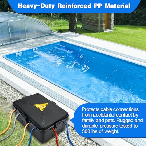 Hrensaw Large Outdoor Electrical Box Waterproof(12.5x8.5x5inch),IP54 Waterproof Outdoor Outlet Covers,Weatherproof Extension Cord Covers Protect Outlet,Plug,Timer,Power Strip,Holiday Light,Black - color: Black, size: Large