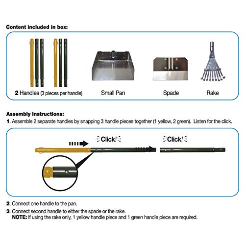 Four Paws Wee-Wee Pooper Scoopers for Dogs l Outdoor Rake l Spade & Pan l Pooper Scooper Set,Black - size: Small, 7" x 7" x 38", style: Rake, Spade & Pan