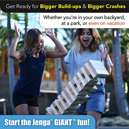 Jenga Giant - Hardwood Blocks - Stacks to Over 4 Feet - Officially Licensed - JS6 - style: JS6