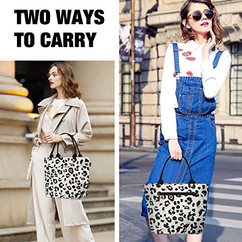 Aosbos Lunch Tote Bag, Insulated Lunch Box for Women, Leakproof Lunch Cooler Purse for Work, Leopard Print - color: B. Leopard