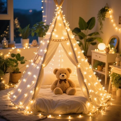 200 Led Fairy String Lights with Remote Timer, Firefly Bunch Lights Battery Operated, 8 Flashing Modes 10 Strand, Waterfall Twinkle Lights for Indoor Outdoor Halloween Christams Decor, Warm White - style: Warm White with Timer