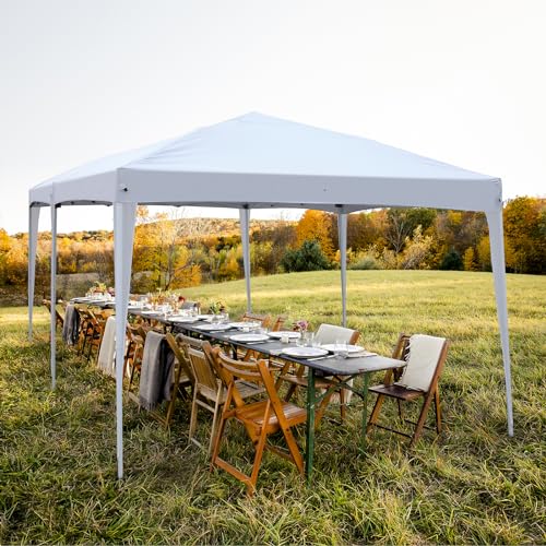 Outvita 10x20ft Ez Pop Up Outdoor Canopy Tent, Portable Commercial Instant Tent with Carry Bag for Party Wedding Birthday BBQ Events - style: 10x20-white